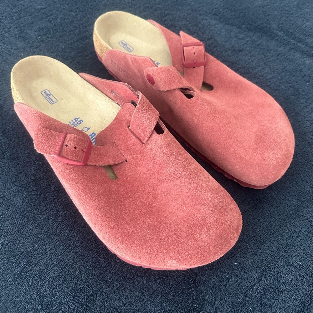 Pre-owned Men’s Birkenstock Boston Clogs - Red